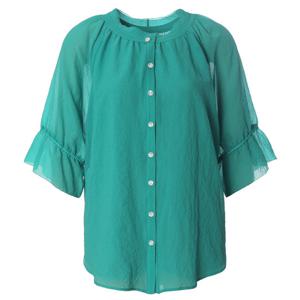 [안지크]라운드프릴블라우스 AJ2BL1200