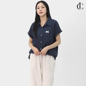 엘케이트 여자 반팔셔츠 오버핏 여름 시원한 코튼 남방 LBB004