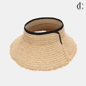 엘케이트 여자 선캡 자외선차단 밀짚 여름 바캉스 휴양지모자 DTR007