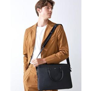 [헤지스ACC][22FW] HJBA2F601BK_블랙 단색 소가죽 서류가방