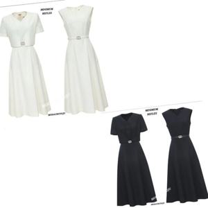 [미니멈]MD 자켓 브이넥 플레어 원피스 셋트 MD MYBAWO4210 M_CJ