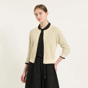 [비씨비지]크로셰 립 변형 라운드넥 가디건  B5C7K202