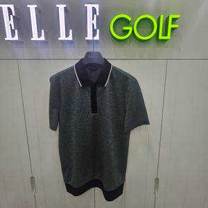 [엘르골프]남성 투톤 블루종 폴로티셔츠6L35202_DJ