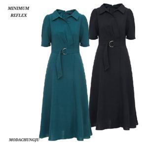 [미니멈]MD 카라넥  반팔 플레어 원피스 MD MMZBGWO3850_CJ