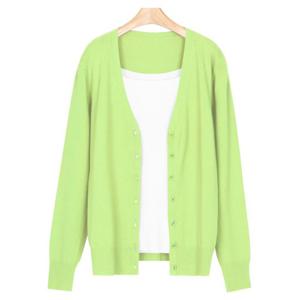 [샵앤]여성 파스텔 베이직 단추 컬러 가디건 JG-WCD-0748-연두