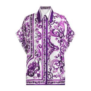 돌체앤가바나 마이올리카 프린트 반팔 셔츠 F5T52THI1TK IP3TN