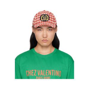 발렌 볼캡 레드   화이트 패치 코튼   울 볼캡 252807M139000