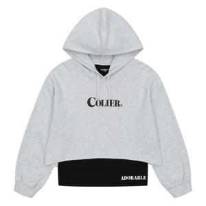 [에꼴리에]여아 레이어드 레터링 후드 티셔츠 23C0453_GY