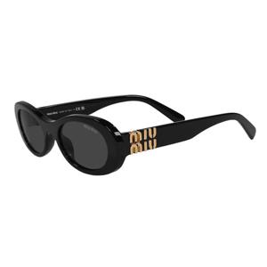 미우미우 글림스 선글라스 MU 06ZS 1AB5S0 오벌 블랙