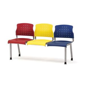 레인보우연결의자(3인석)-혼합색 장의자 연결의자 로비의자 대기석의자 객장의자