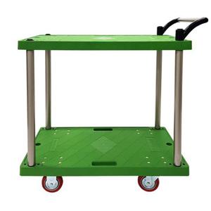 중형 2단대차 알루미늄 녹색 기본형바퀴 산업용 대차