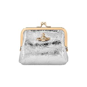 비비안웨스트우드 56010005W L00A7 Q401 메탈릭 크링클 미니 동전 카드지갑