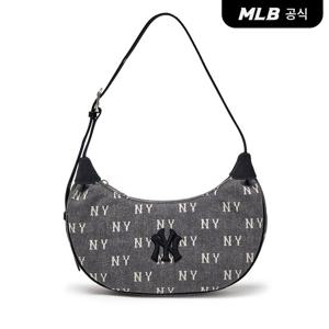 [MLB공식] 클래식 모노그램 빈티지 데님 호보백 NY (Charcoal Grey)