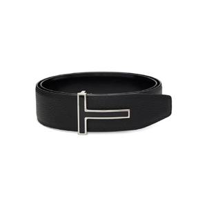 톰포드 벨트 블랙 리버서블 가죽 에나멜 버클 T 벨트 252076M131007