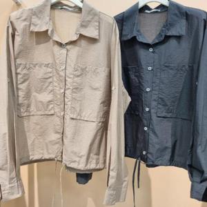 라티움 HC34 구김없는 얇은소재 품편한 소매롤업가능 셔츠블라우스 T2533Bl01