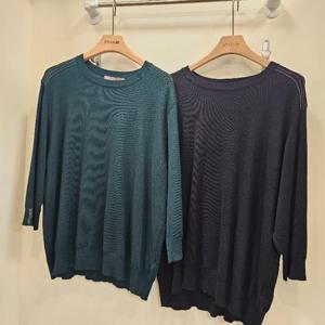 스테파니 HC07 어깨 찡 포인트 칠부 니트 A25SW5305