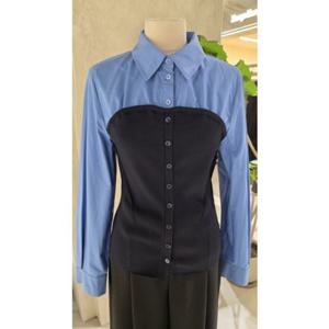 [ZOOC] 뷔스티에 칼라넥 블라우스 (Z253MSC101)