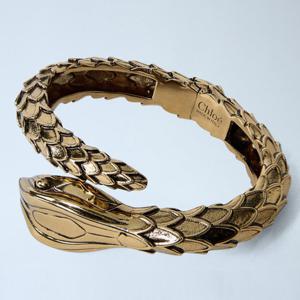 26 SS 끌로에 Snake 스네이크 모티프 빈티지 골드톤 브레이슬릿 CHC24WFB28CB7 9DC