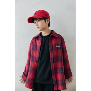[JEEPKIDS(지프키즈)] 곰와펜 체크셔츠 KQ4SHU115RD