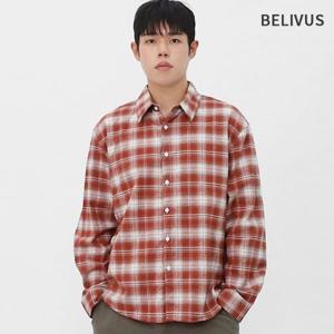 빌리버스 남성 가을 겨울 데일리 감각셔츠 세미오버핏 긴팔체크 남방 BRAT105