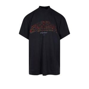 Balenciaga 오프쇼어 오버사이즈 티셔츠 739028TPVM8 1568FADEDBLACKRED TP948118437