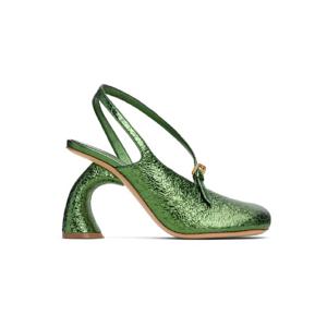 드리스반노튼 힐 그린 컷아웃 힐 252358F122002