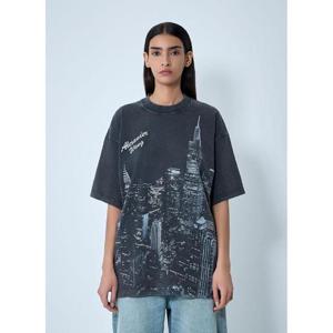 26 SS 알렉산더왕 여성 로고 모티프 티셔츠 awg0261011blk