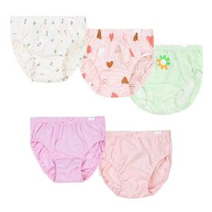 [오가닉맘] 아동 여아삼각팬티 5종세트 (MKFUUP16S)