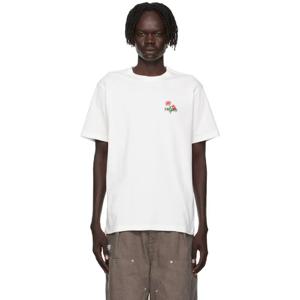 겐조 티셔츠 오프 화이트 겐조 파리 겐조 아카이브 부케 자수 티셔츠 252387M213023