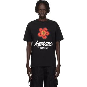 겐조 티셔츠 블랙  Paris Futura 2000 코튼 티셔츠 252387M213011