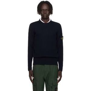 스톤아일랜드 티셔츠 네이비 5100053 풀 골지 RWS 울 스웨터 252828M201019