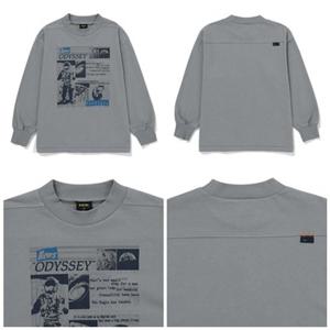 [블루테일]HP AZH1TS03GY 그레이 가로 절개 긴팔 티셔츠PG