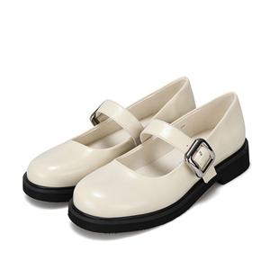 [BABARA] 바바라 소가죽 청키 메리제인 플랫 BBH135IV