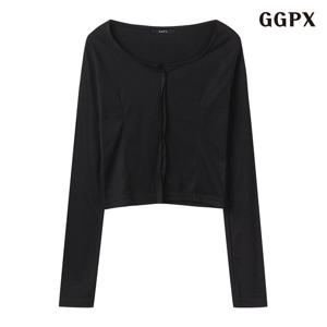 GGPX 심플 라운드넥 미니 긴팔 티셔츠 (GPCLW016D)