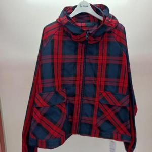 Destijl HC06 가을느낌 루즈핏 팔뚝품편한 하이넥 체크 집업 반후드 점퍼 D2533jp03R