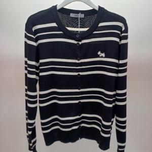 Destijl HC06 가을느낌 크롭 부드럽고 신축성좋은 스트라이프 라운드 니트티형 가디건 D2533cd02B