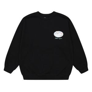 [소이]여아 기모 쁘띠 캣 전사 맨투맨 티셔츠 21W1457_BK