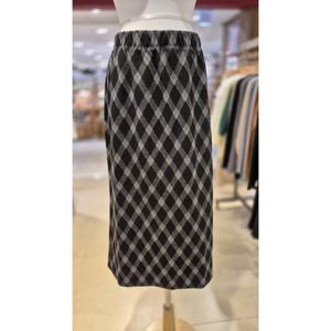 숲  밴딩 체크 H라인 롱 스커트 (SBASR33)