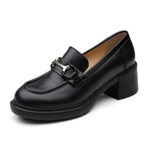 금강 로렐 여성 컬러코팅 홀스빗장식 가보시 로퍼 LAUPUC5242WK1 블랙