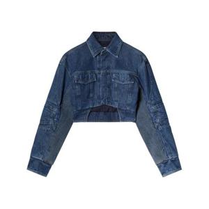 오프화이트 데님 자켓 OWYE044S23DEN001 4500 Blue