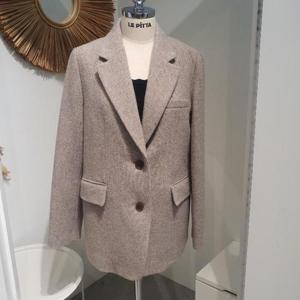 르피타 HC06 길이감있는 체크 싱글 자켓(베이지) L254UKKA51