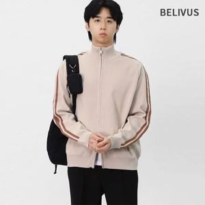 빌리버스 남자 트랙 니트 집업 오버사이즈 간절기 자켓 BYHT011