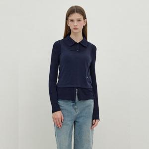 [올리브데올리브]카라셔츠티 나시탑 레이어드 티셔츠 OW5AE875