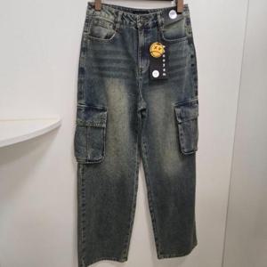 리트머스 HC38 여성브러쉬 카고 와이드 청바지 LQ5DF528