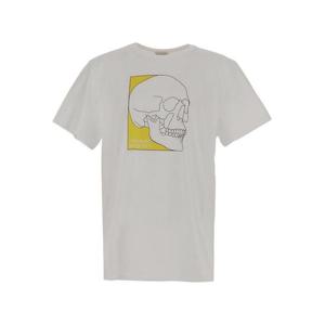 알렉산더 맥퀸 반팔 티셔츠 759448QVZ300900 White