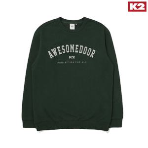 K2 봄가을 남성 라운드 맨투맨 긴팔 티셔츠/가슴로고/캐주얼/KMU24243YD