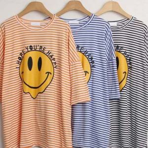 줄지 빅사이즈 307O428S 반팔티 오버 해피