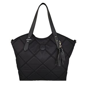 [에스콰이아]25FW 신상 가벼운 나일론 데일리 퀼팅 원단 여성 빅 숄더 크로스백 EOEFHB836BK