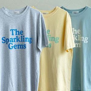 여성큰옷 빅사이즈 반팔티 307P647S 오버 의류 스파클