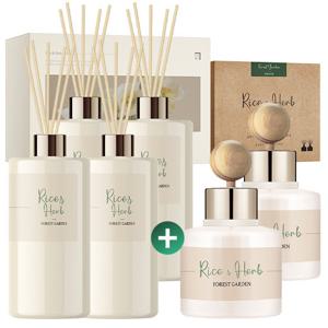 [살림백서] 대용량 디퓨저 500nl 4통 + 차량용 디퓨저 80ml 2통